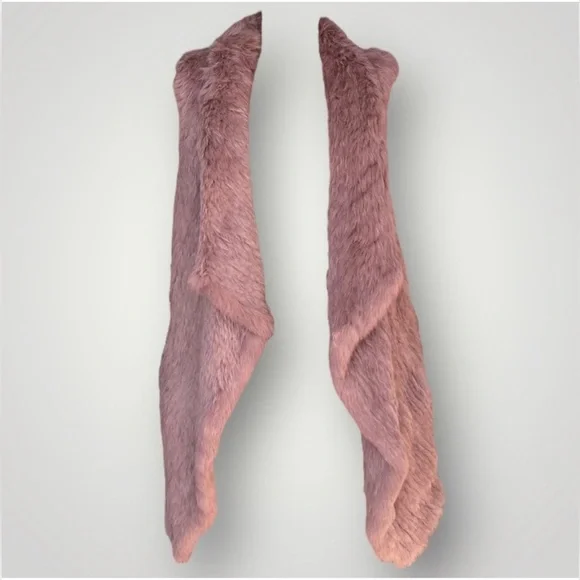 Love Token Mauve Angora Fur Vest Jacket - Picture 4 of 12